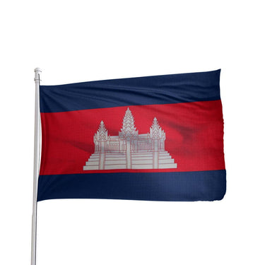 Cambodia Flag 3x5 ft - Premium Nylon Outdoor/Indoor National Flag